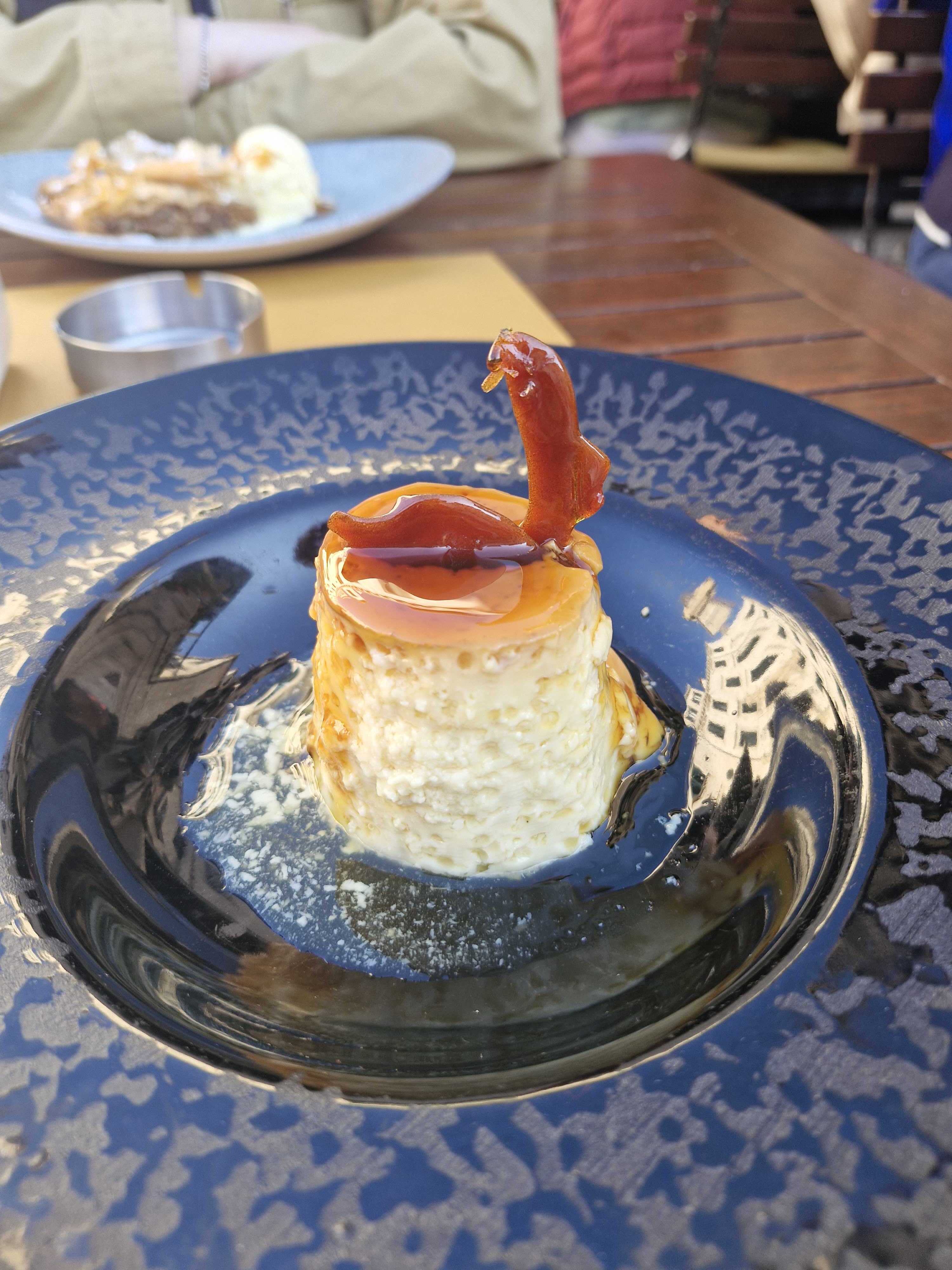 custard creme topped with burnt caramel